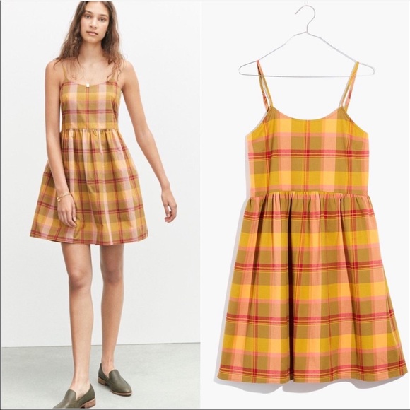 Madewell Dresses & Skirts - Madewell Plaid Babydoll Cami Dress